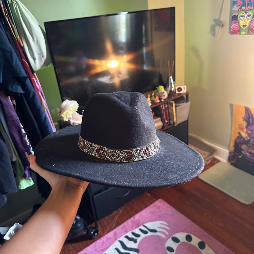 Flat Brim Western Hat